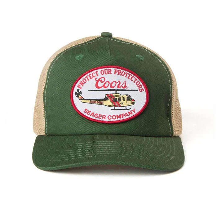 Seager X Coors Banquet Helo Trucker Snapback- Green